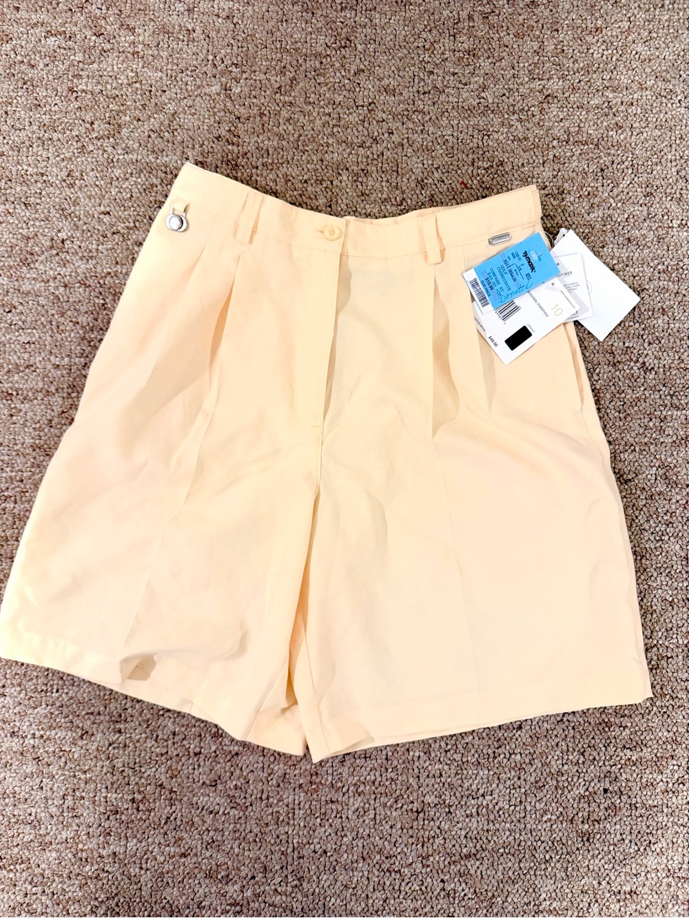 High-Rise Butter Yellow Golf Shorts for Women